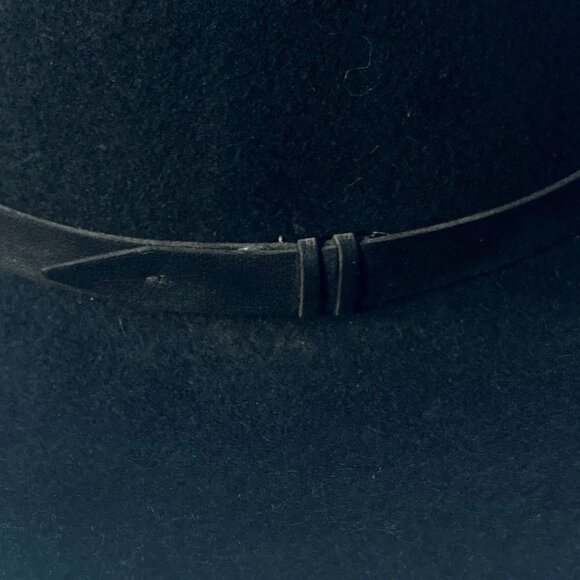 Nordstrom One size (adjustable) Black wool floppy hat  classic essential boho - Picture 6 of 8